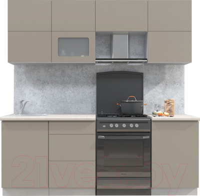 Готовая кухня Интерлиния Мила Матте 2.1 Б - фото