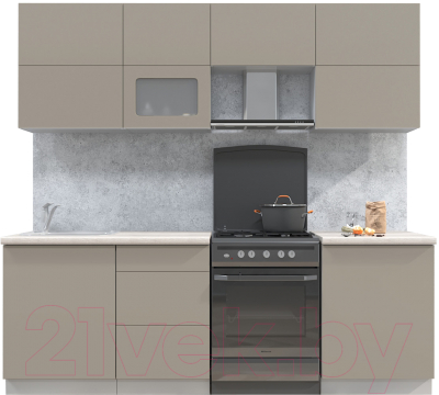 Готовая кухня Интерлиния Мила Матте 2.3 Б - фото