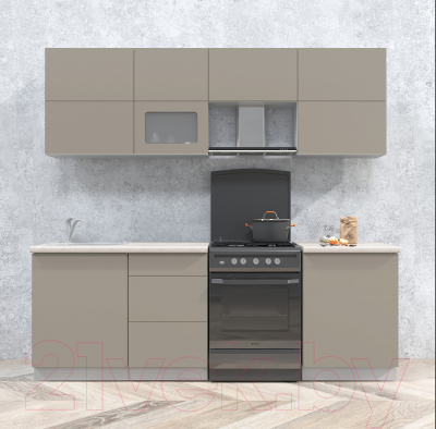 Готовая кухня Интерлиния Мила Матте 2.3 Б