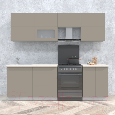 Готовая кухня Интерлиния Мила Матте 2.4 Б