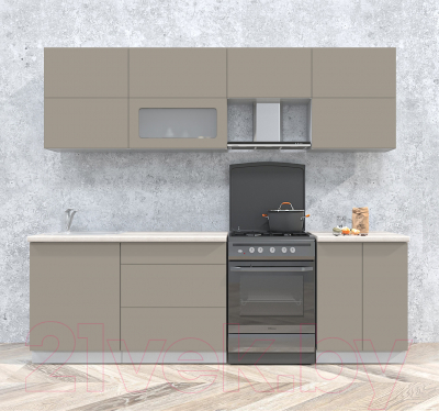 Готовая кухня Интерлиния Мила Матте 2.5 Б