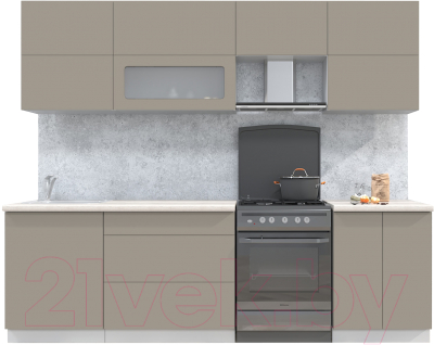 Готовая кухня Интерлиния Мила Матте 2.6 Б - фото