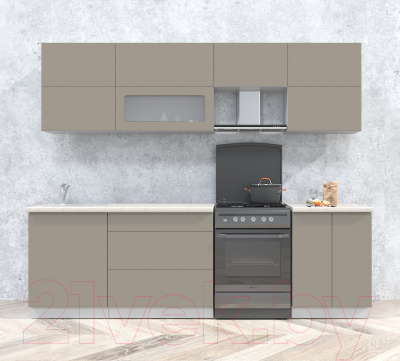 Готовая кухня Интерлиния Мила Матте 2.6 Б