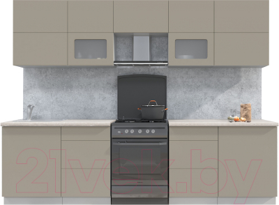 Готовая кухня Интерлиния Мила Матте 2.8 Б - фото