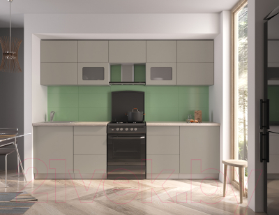 Готовая кухня Интерлиния Мила Матте 2.8 Б