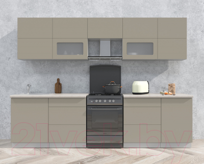 Готовая кухня Интерлиния Мила Матте 2.9 Б