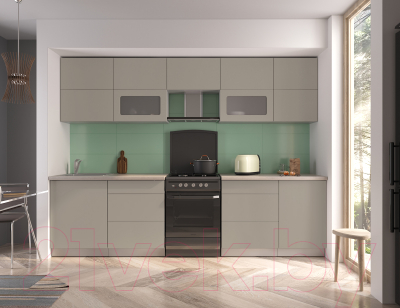 Готовая кухня Интерлиния Мила Матте 2.9 Б