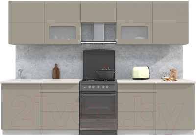 Готовая кухня Интерлиния Мила Матте 3.0 Б - фото
