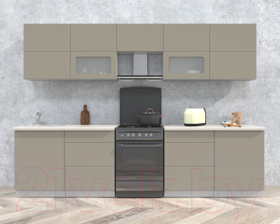 Готовая кухня Интерлиния Мила Матте 3.0 Б