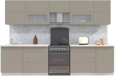 Готовая кухня Интерлиния Мила Матте 3.1 Б - фото