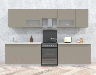 Готовая кухня Интерлиния Мила Матте 3.1 Б