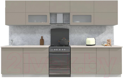 Готовая кухня Интерлиния Мила Матте 3.3 Б - фото