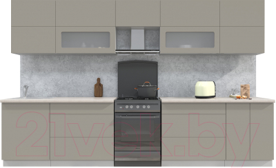 Готовая кухня Интерлиния Мила Матте 3.4 Б - фото