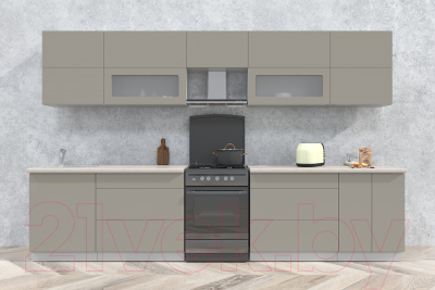 Готовая кухня Интерлиния Мила Матте 3.4 Б