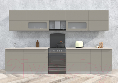 Готовая кухня Интерлиния Мила Матте 3.5 Б
