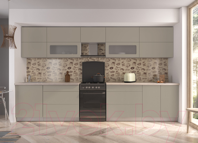 Готовая кухня Интерлиния Мила Матте 3.6 Б