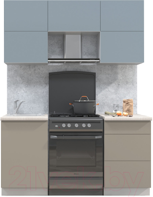 Готовая кухня Интерлиния Мила Матте 1.6 Б - фото