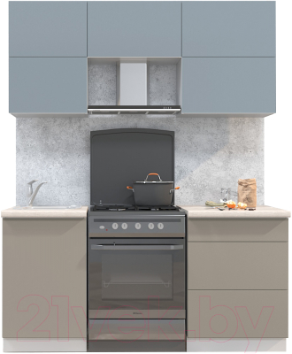 Готовая кухня Интерлиния Мила Матте 1.7 Б - фото