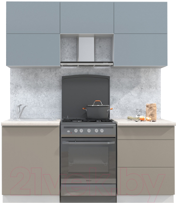 Готовая кухня Интерлиния Мила Матте 1.8 Б - фото