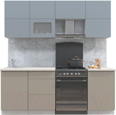 Готовая кухня Интерлиния Мила Матте 2.1 Б - фото