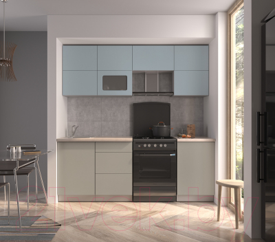 Готовая кухня Интерлиния Мила Матте 2.1 Б