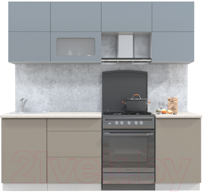 Готовая кухня Интерлиния Мила Матте 2.2 Б - фото