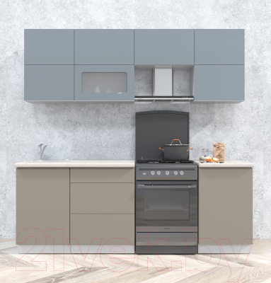 Готовая кухня Интерлиния Мила Матте 2.2 Б