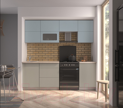 Готовая кухня Интерлиния Мила Матте 2.2 Б