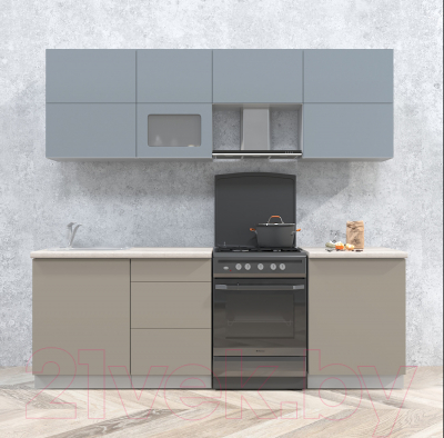 Готовая кухня Интерлиния Мила Матте 2.3 Б