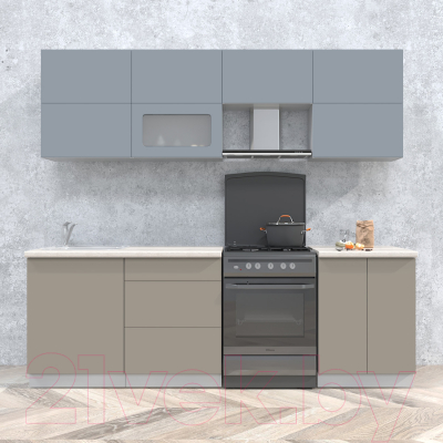 Готовая кухня Интерлиния Мила Матте 2.4 Б