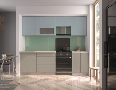 Готовая кухня Интерлиния Мила Матте 2.5 Б