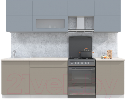 Готовая кухня Интерлиния Мила Матте 2.6 Б - фото