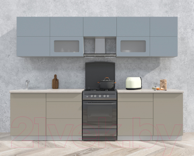 Готовая кухня Интерлиния Мила Матте 2.9 Б