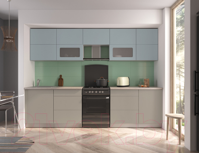 Готовая кухня Интерлиния Мила Матте 2.9 Б