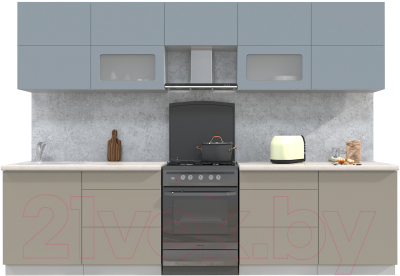 Готовая кухня Интерлиния Мила Матте 3.0 Б - фото