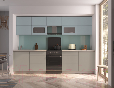 Готовая кухня Интерлиния Мила Матте 3.0 Б