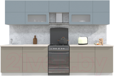 Готовая кухня Интерлиния Мила Матте 3.1 Б - фото