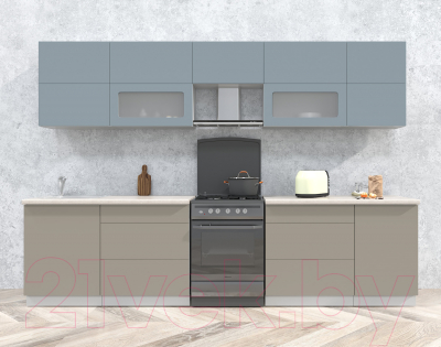 Готовая кухня Интерлиния Мила Матте 3.1 Б