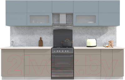 Готовая кухня Интерлиния Мила Матте 3.2 Б - фото