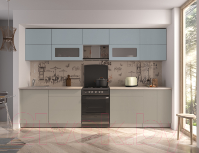 Готовая кухня Интерлиния Мила Матте 3.2 Б