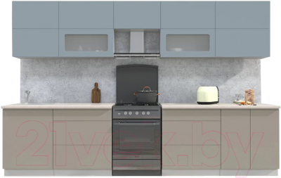Готовая кухня Интерлиния Мила Матте 3.3 Б - фото