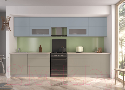 Готовая кухня Интерлиния Мила Матте 3.5 Б