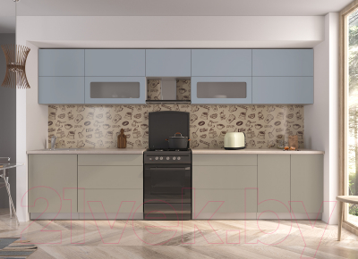 Готовая кухня Интерлиния Мила Матте 3.6 Б