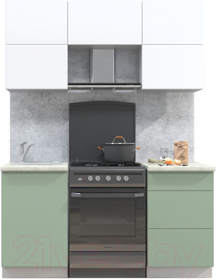 Готовая кухня Интерлиния Мила Матте 1.6 Б - фото