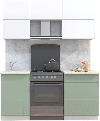 Готовая кухня Интерлиния Мила Матте 1.7 Б - фото