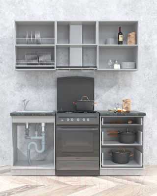 Готовая кухня Интерлиния Мила Матте 1.8 Б