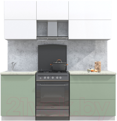 Готовая кухня Интерлиния Мила Матте 2.0 Б - фото