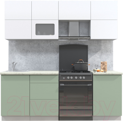 Готовая кухня Интерлиния Мила Матте 2.1 Б - фото