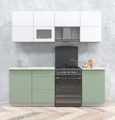 Готовая кухня Интерлиния Мила Матте 2.1 Б