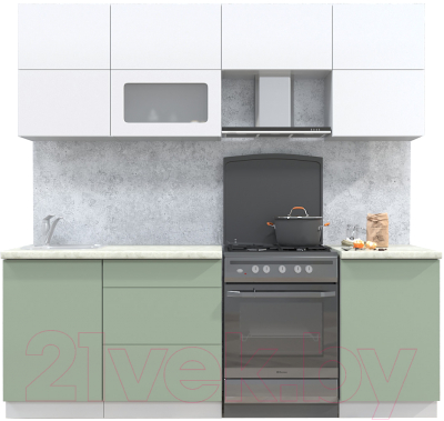 Готовая кухня Интерлиния Мила Матте 2.2 Б - фото